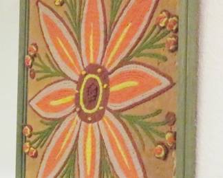 Crewel embroidery wall art