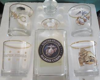 US Marine Corps decanter set