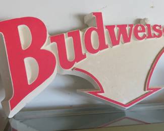 Budweiser styrofoam sign