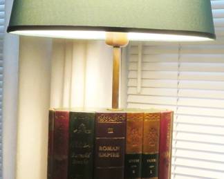 Scully & Scully Italian leather book lamp