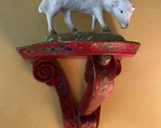 19th Century three Continental composition barn animals 
