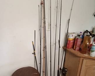 Fishing poles and reels 