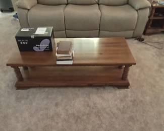 Leather couch with  electric recliner on each end