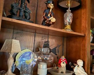 Assorted lamps and nick nacks