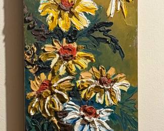 50 year + old unique 3 dimensional oil signed by Midwestern Artist Doris Kane 