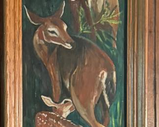 50+ year old original oil signed by artist Doris Kane 