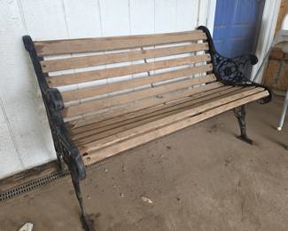 Late 19th Century Cast Iron Bench