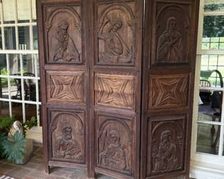 Antique Iberian Carved Screen