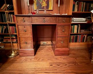Antique kneehole English desk