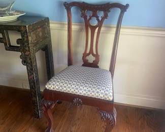 Set of 11 antique Chippendale dining chairs. 2 arm & 9 side.
