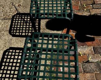 Vintage Brown Jordan Kantan pull up stools