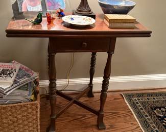 Antique Flip Top Card Table
