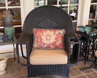 Vintage Wicker Arm Chair