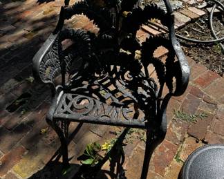 Antique Cast Iron Garden Chair