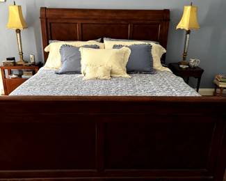 King Size Sleigh Bed and Mattresses