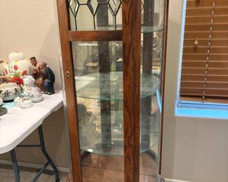 Antique Corner curved cabinet