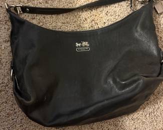 Vintage Coach Madison Hailey Black Leather Hobo Handbag Purse