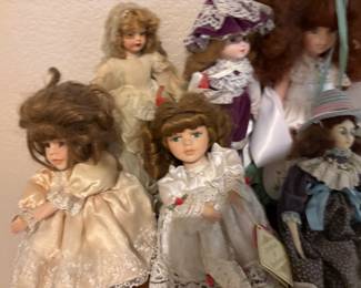 Porcelain Dolls
Mostly vintage and well cared for. Several porcelain dolls are still in original boxes and have never been displayed.
