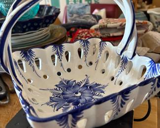 Portuguese RCCL Hand Painted Ceramic Braided Handle