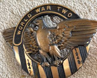 World war II grave marker/flag holder