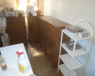 dressers and storage shelves