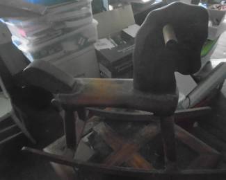 wooden rocking horse