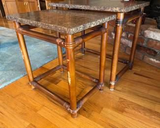 Vintage McGuire nesting tables