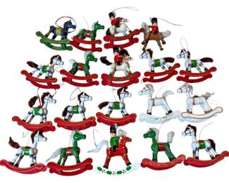 Wooden Rocking Horse Ornaments