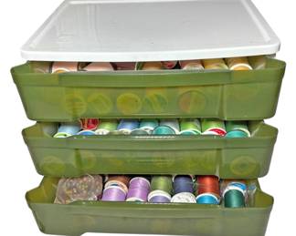 Storage Drawers with Sewing Thread