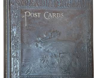 Vintage Postcard Book with Ephemera