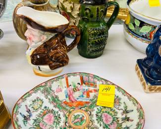 Several pieces of Rose Famille and Imari.
