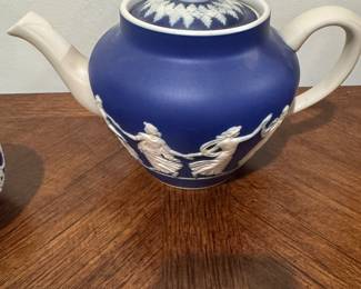 Jasperware tea pot