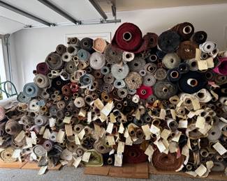 Bolts of high end upholstery fabric