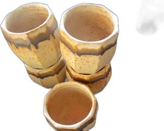 Set of 5 Handcrafted Ceramic Cups