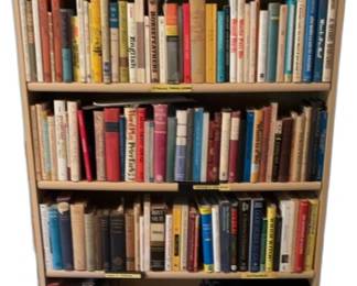 Bookshelf with lots of books available