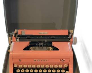 Royal Quiet DeLuxe Vintage Typewriter Pink