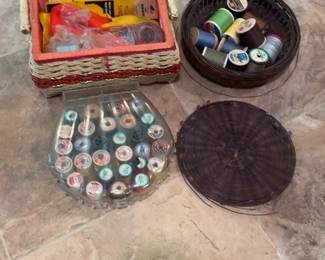 Vintage Sewing Kits with Thread Spools
