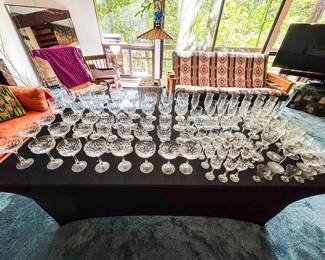 Various crystal and glassware available