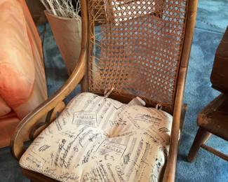 Vintage Cane Rocking Chair