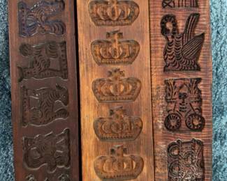 Various wood cookie molds 9 to 25 tall priced individually