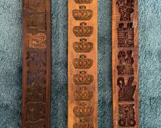 Various wood cookie molds 9 to 25 tall priced individually