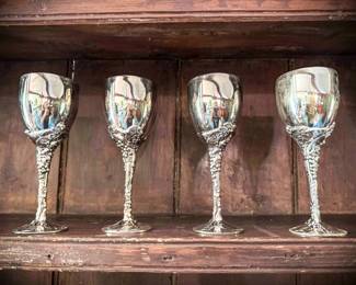 Godinger Art Co. SilverPlated Goblets Set of 4 priced individually