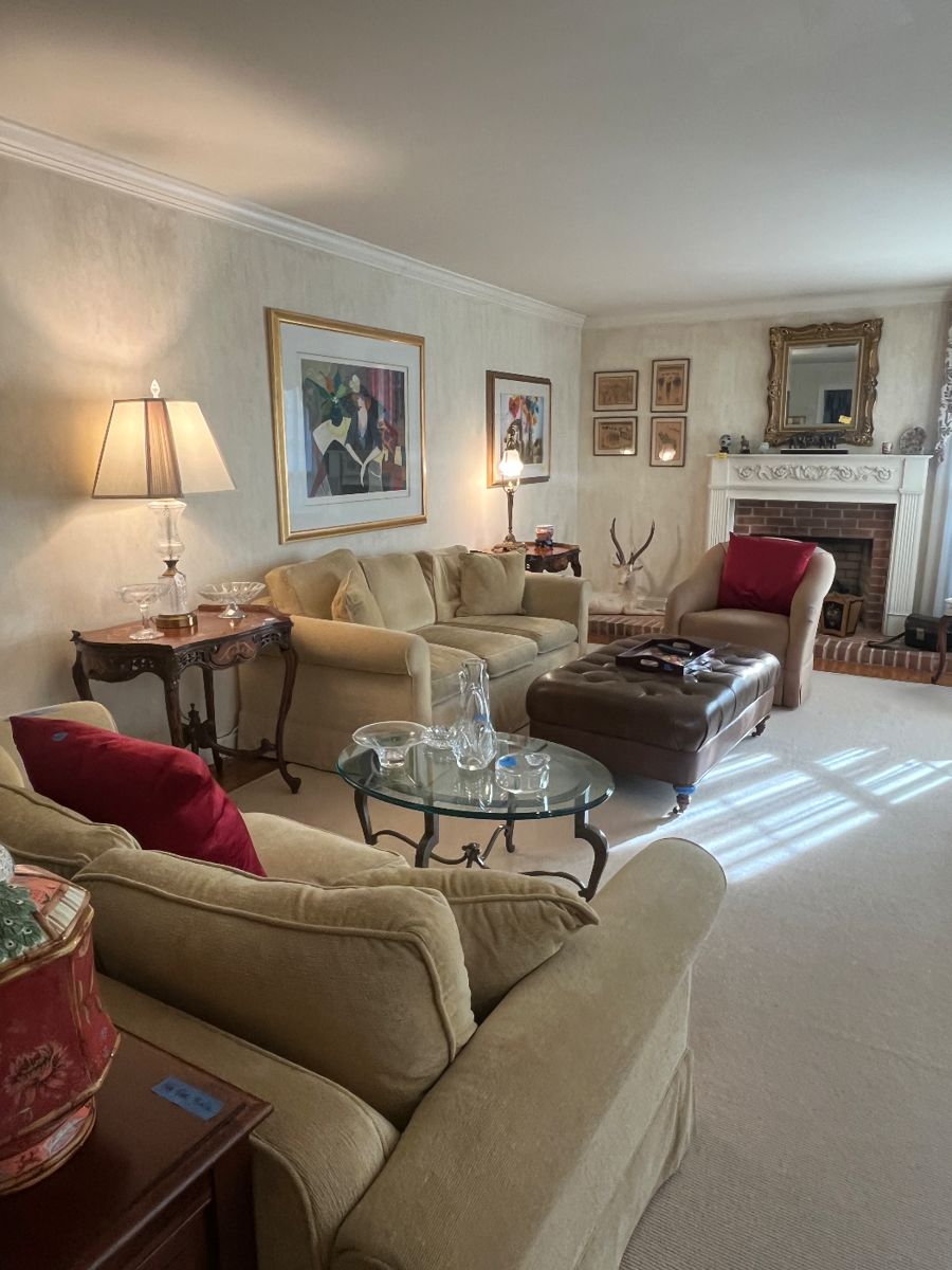 Pr, matching 3 cushion sofas- clean & great condition, ready for new home