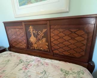Full/Queen marquetry headboard with ormolu
Queen mattress set