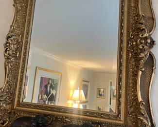 Antique carved gilt mirror