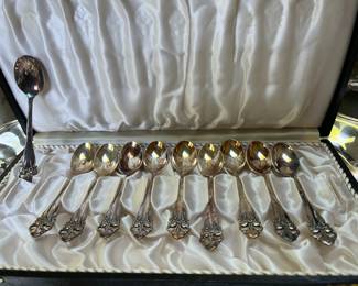Danish silver demitasse boxed set