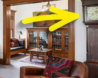19th & 20th century American clocks 

• grandfather (shown here)
• grandmother
• kitchen
• office