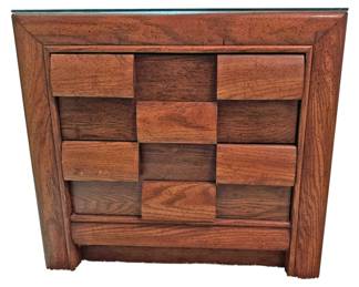 Brutalist Style 2Drawer Bedroom Side Table
