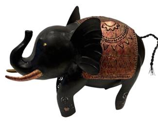 Metal Tin Elephant Candle Holder