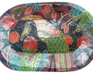 Hand Painted Wooden Wall Art Tray